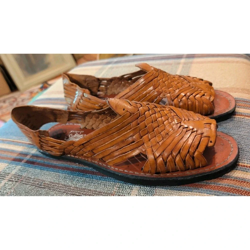 Sanchez Woven Leather Sandals Men's 11.25